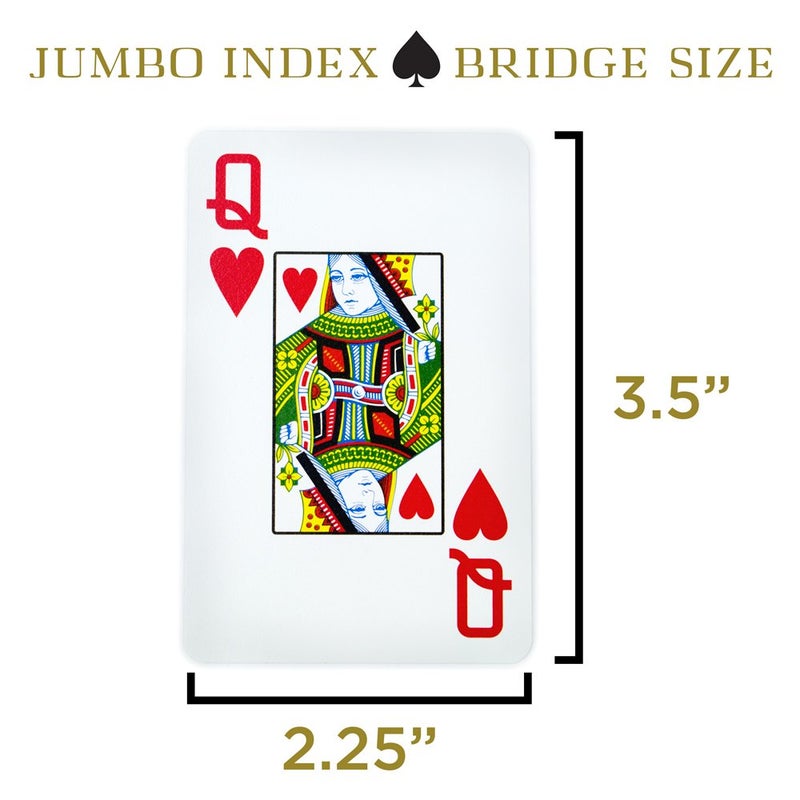 Copag 1546 Design 100% Plastic Playing Cards, Bridge Size (Narrow) Green/Burgundy (Jumbo Index, 1 Set) - Image 5